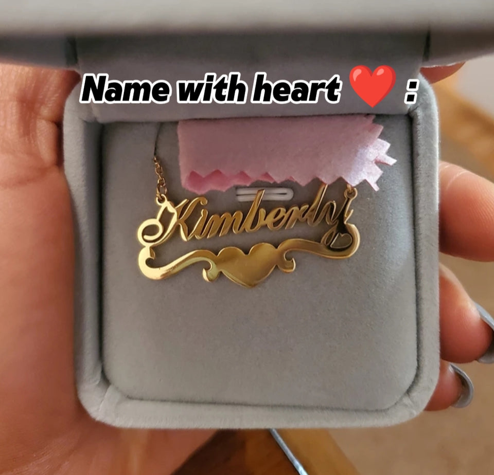 Personalized name necklace .