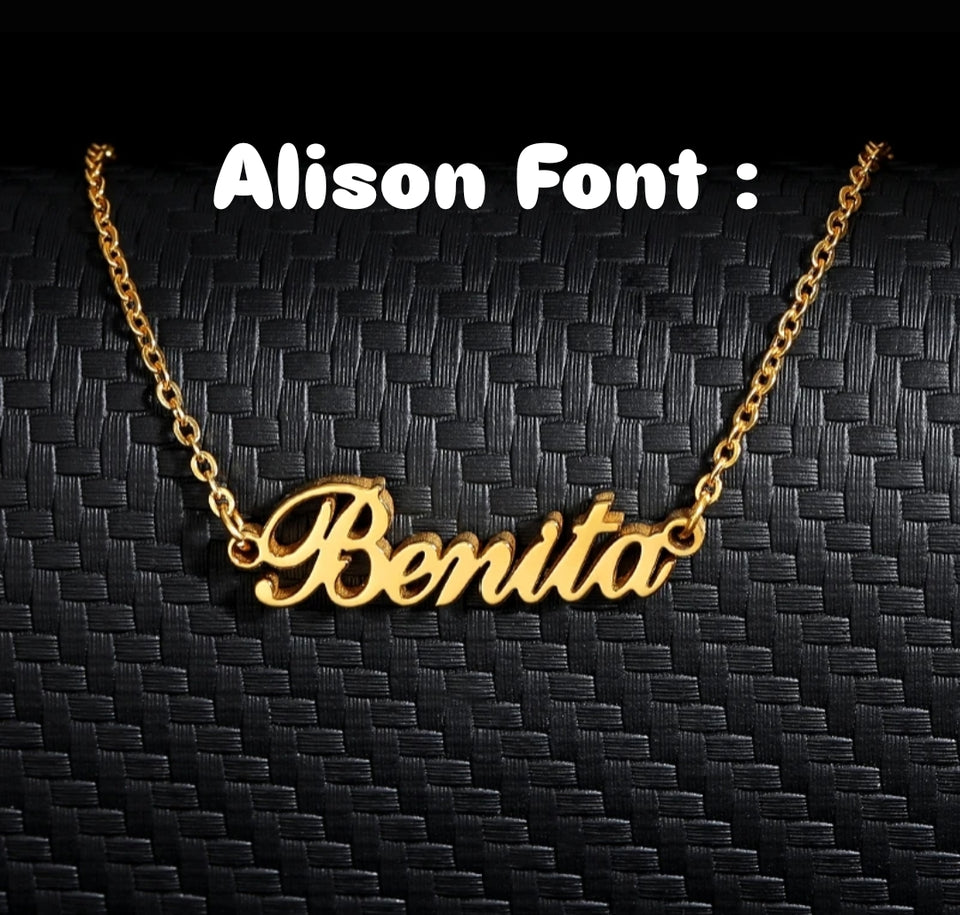 Personalized name necklace .